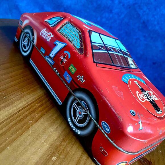 1998 Vintage Collectors Coca Cola Coke Racing Sports Nascar Car Collector’s Tin - Picture 1 of 8